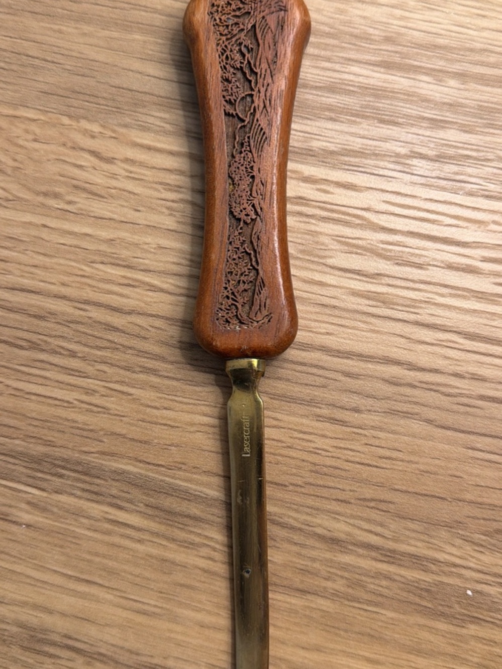 Wood & Brass Letter Opener - Brass